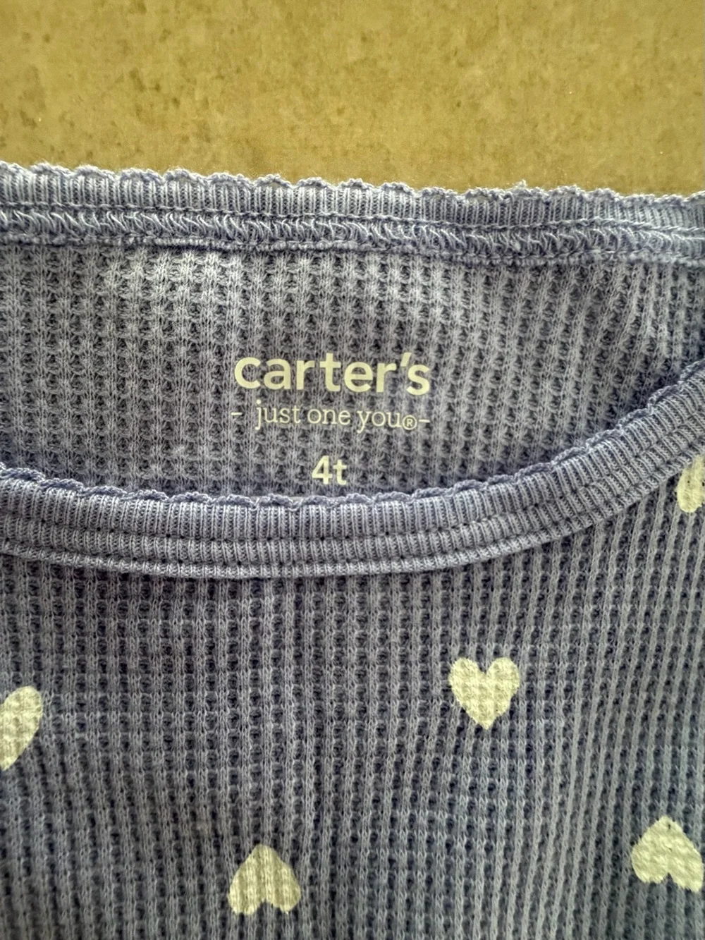 BNWT Carter's Lavender Heart Print Two-Piece Pajama Set